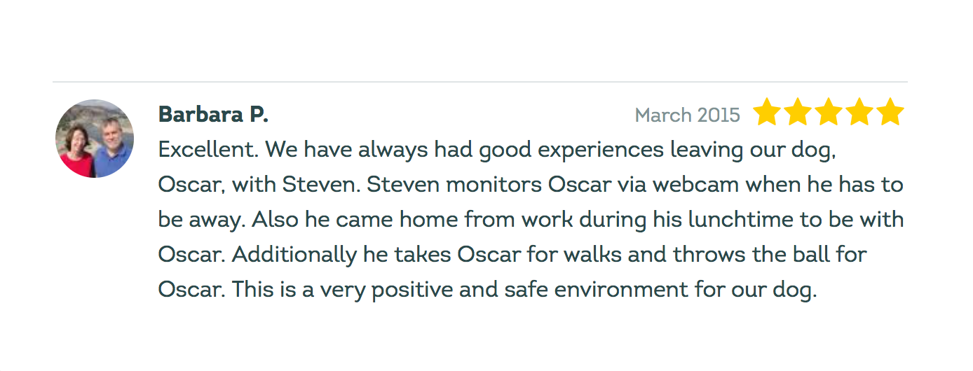 Rover five-star review — Beaverton, Oregon